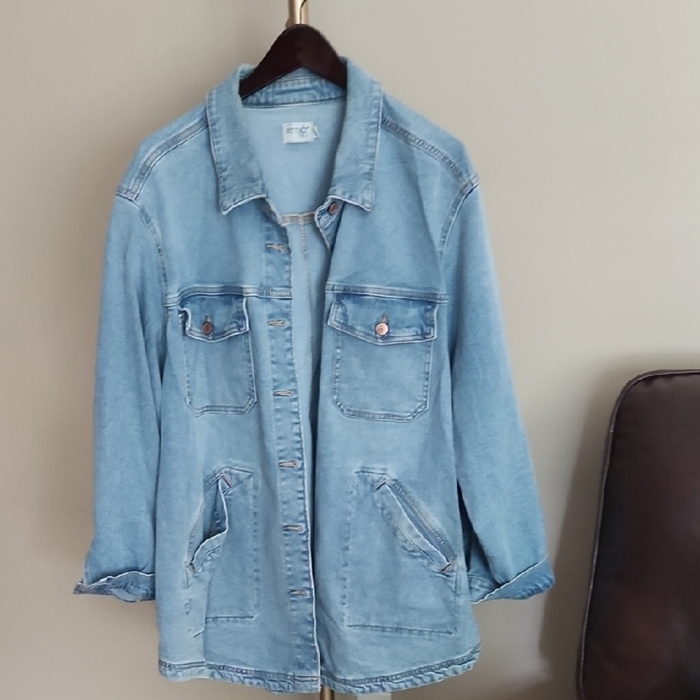 Terra & Sky Light Blue Jean Jacket